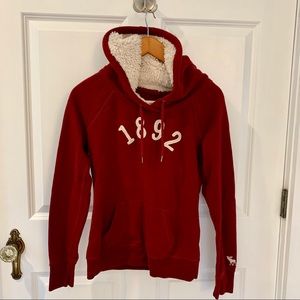 Abercrombie Sherpa lined hooded sweatshirt